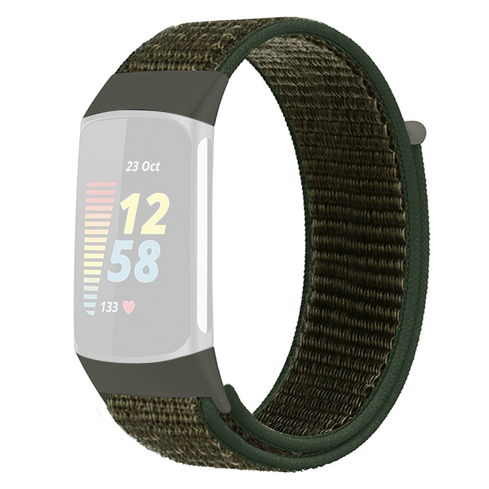 Pænt Nylon Universal Rem passer til Fitbit Charge 5 / Fitbit Charge 6 - Grøn#serie_6