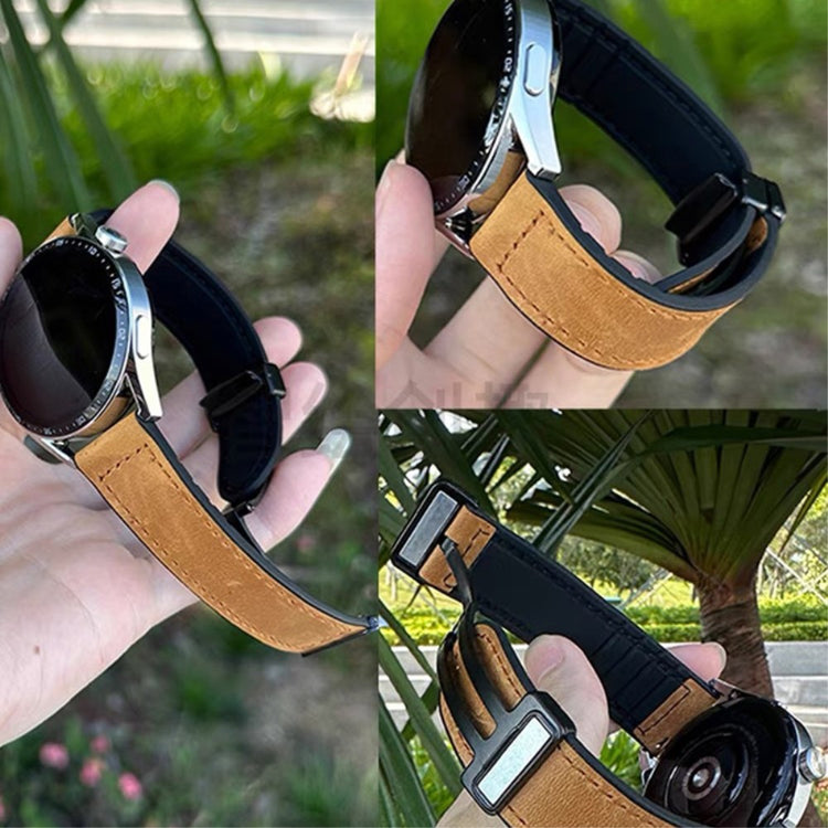 Mega Chill Smartwatch Genuine Leather Universel Strap - Brown#serie_6