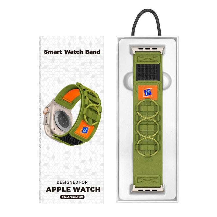 Apple Watch Series 49mm - 45mm - 44mm - 42mm Universal Sport Nylon Braided Watch Band - Green#serie_3