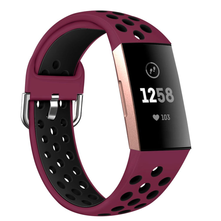 Fitbit Charge 3 / Fitbit Charge 4 Silicone Universel Strap - Red#serie_13