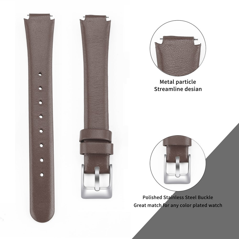 Very Fashionable Fitbit Inspire 1 Genuine Leather Strap - Silver#serie_6