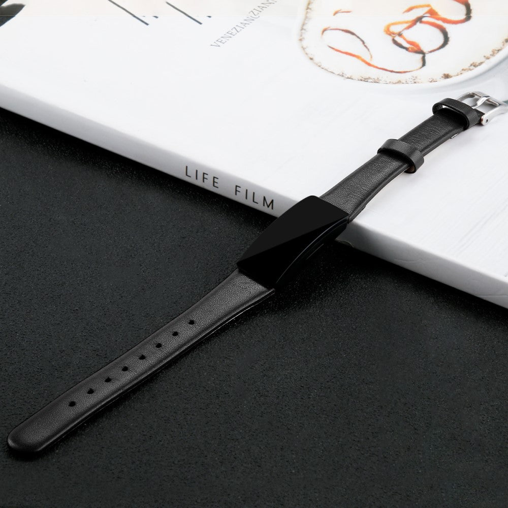 Incredibly Cool Fitbit Inspire 1 Genuine Leather Strap - Black#serie_5