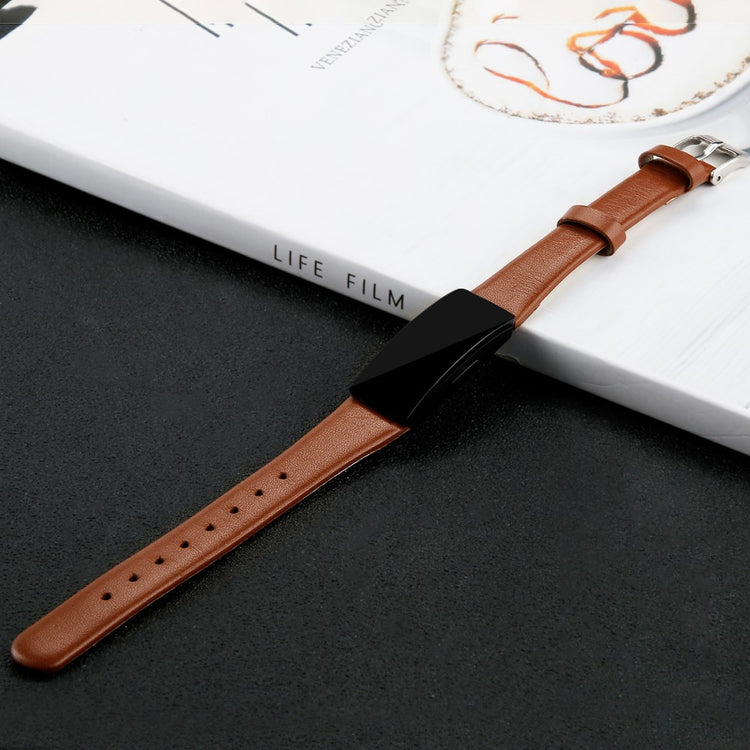 Incredibly Cool Fitbit Inspire 1 Genuine Leather Strap - Brown#serie_9