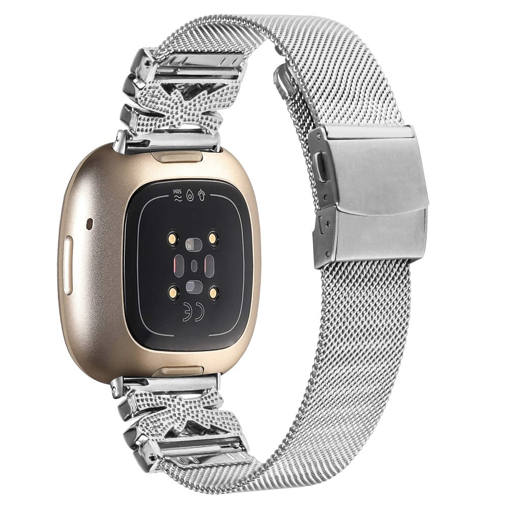 Sweet Fitbit Versa 4 / Fitbit Sense 2 Metal Universel Strap - Silver#serie_154