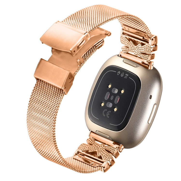 Cool Fitbit Versa 3 / Fitbit Sense 1 Metal Universel Strap - Pink#serie_2