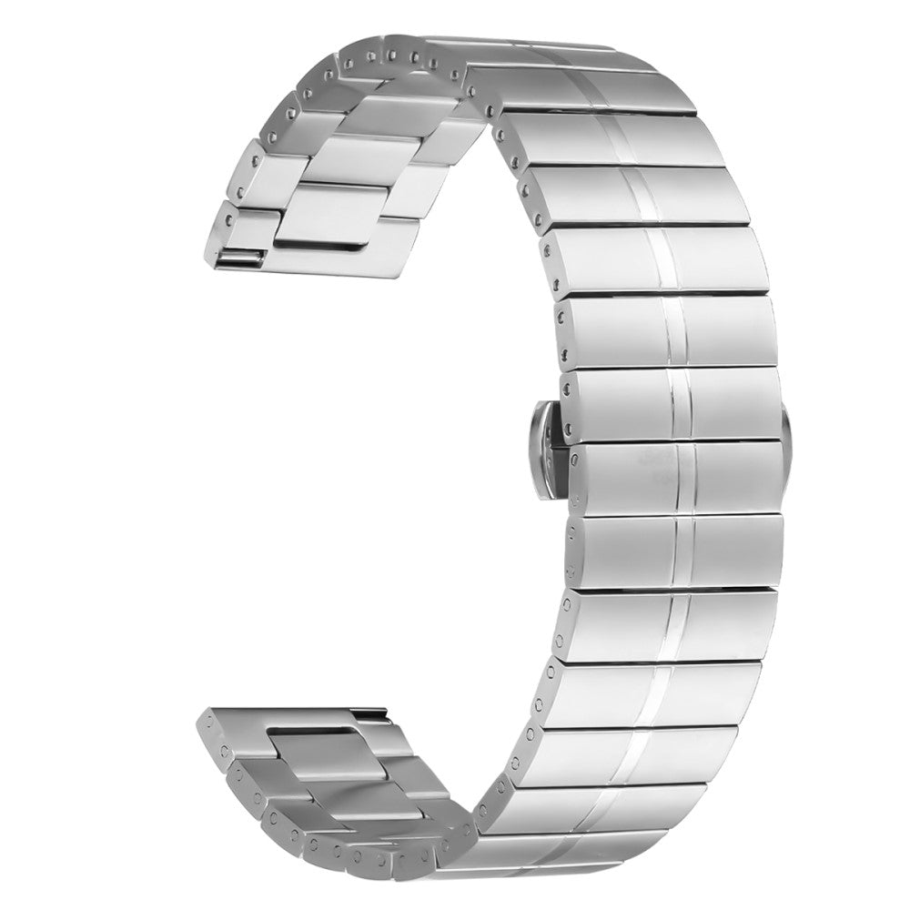 For Garmin Venu 2 Metal Strap Stainless Steel Watch Band with Butterfly Buckle - Silver#serie_006