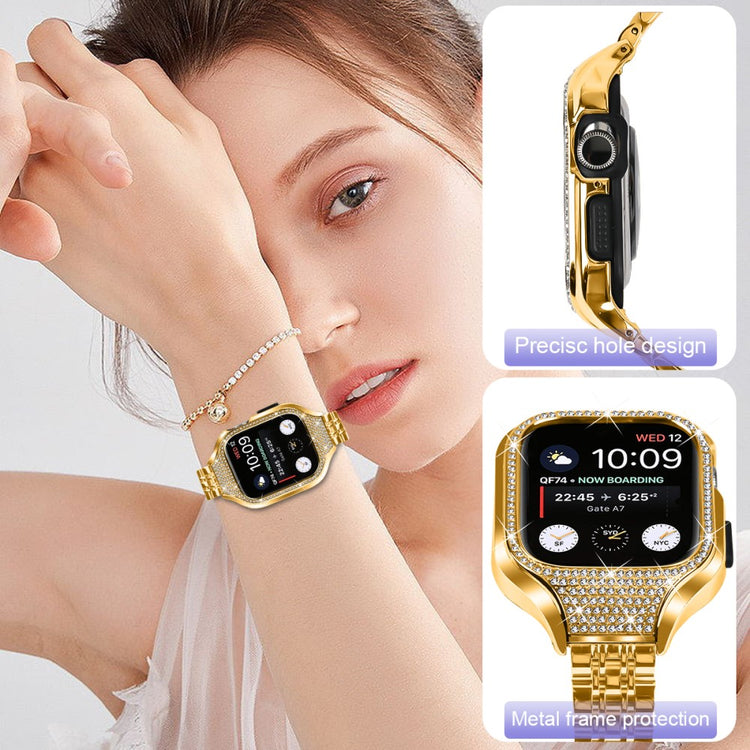 Super Sweet Apple Smartwatch Rhinestone Universel Strap - Gold#serie_3