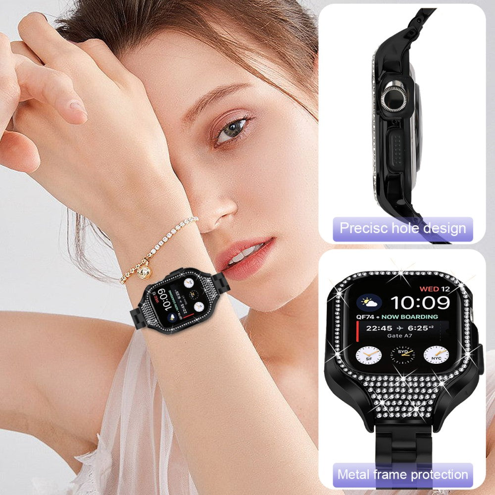 Lovely Apple Smartwatch Rhinestone Universel Strap - Black#serie_1