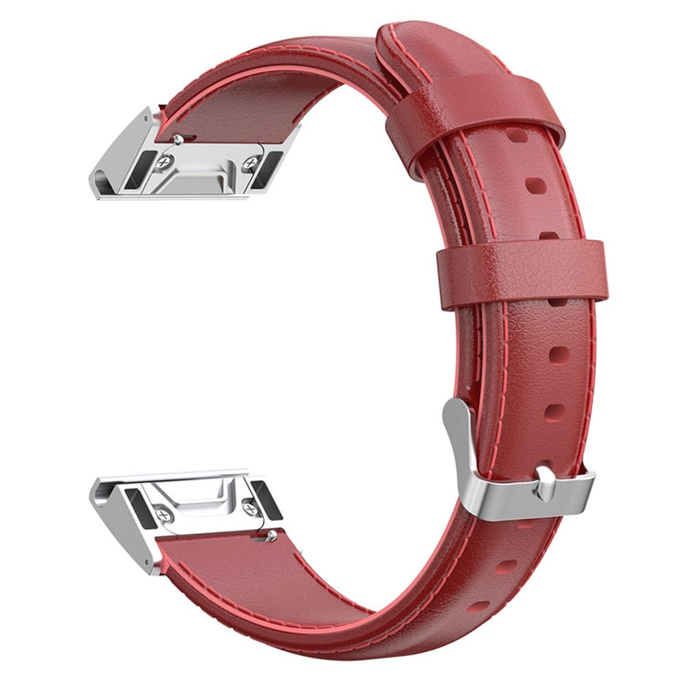 Excellent Garmin Smartwatch Genuine Leather Universel Strap - Red#serie_4