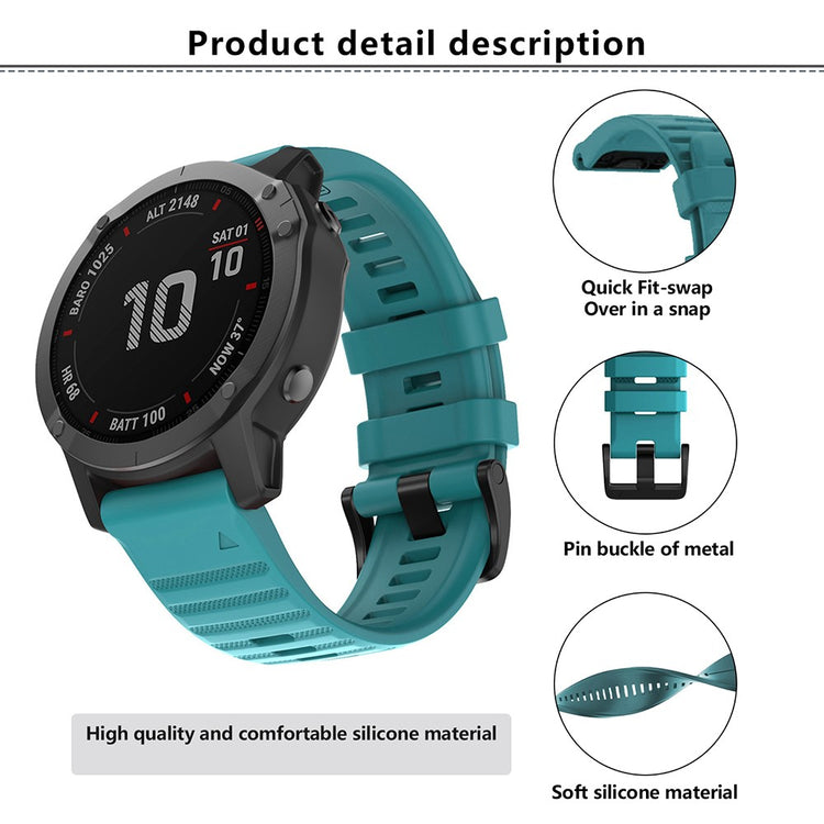 Super Nice Garmin Smartwatch Silicone Universel Strap - Red#serie_5