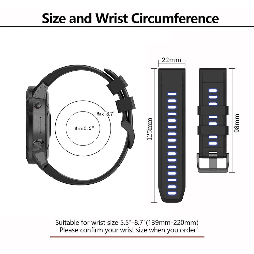 Mega Fashionable Garmin Smartwatch Silicone Universel Strap - Green#serie_7