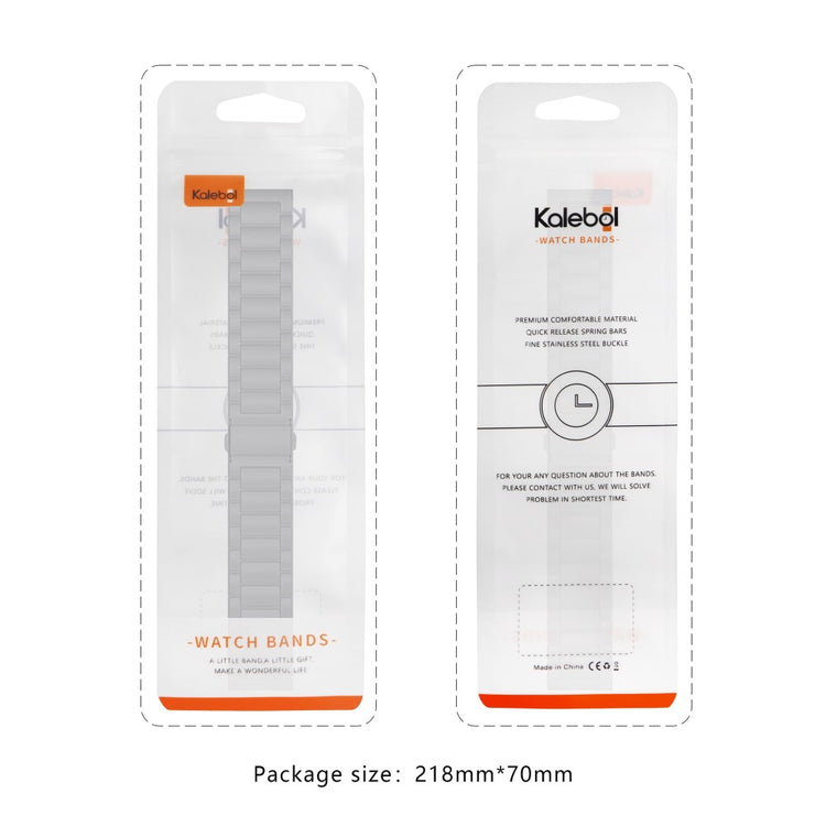 KALEBOL For Apple Watch Series 9 8 7 41mm / 6 5 4 SE (2022) SE (2023) SE 40mm / 3 2 1 38mm Watch Band Stainless Steel Strap - Silver#serie_1