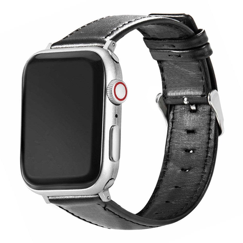 Tough Apple Smartwatch Genuine Leather Universel Strap - Black#serie_2