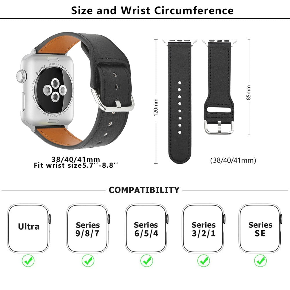 Absolutely Nice Apple Smartwatch Pu Leather Universel Strap - White#serie_5