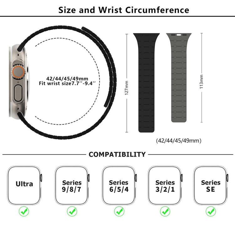 Super Neat Apple Smartwatch Silicone Universel Strap - Silver#serie_2