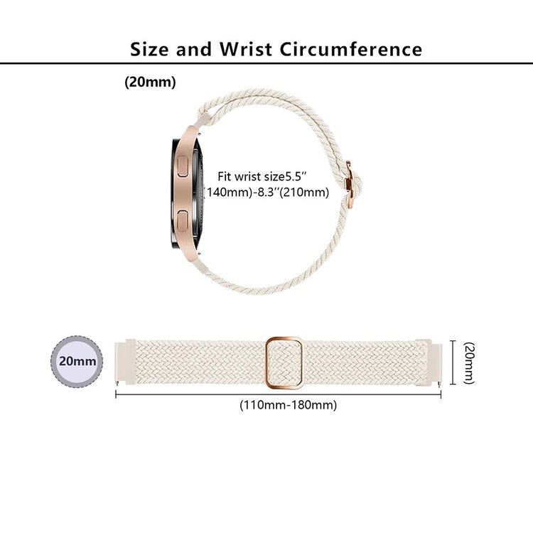 Really Fancy Samsung Smartwatch Nylon Universel Strap - Silver#serie_18