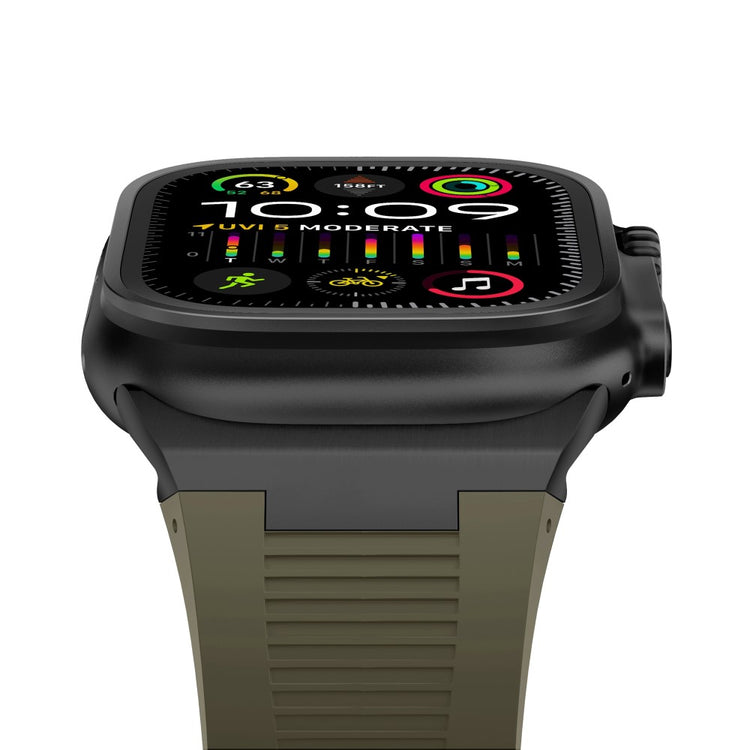 For Apple Watch Ultra 2 Ultra 49mm  /  Series 9 8 7 45mm  /  6 5 4 SE (2022) SE (2023) SE 44mm  /  3 2 1 42mm Watch Bracelet - Black+Green#serie_3