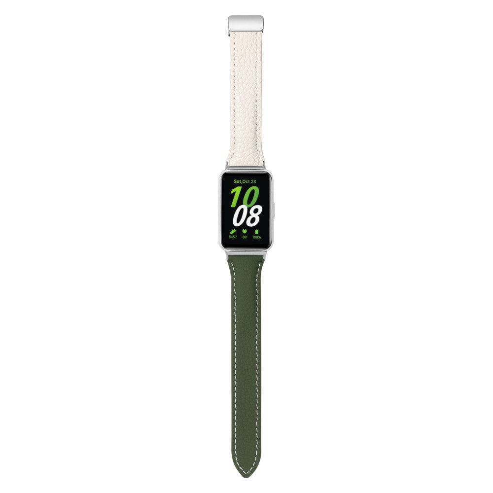 Super Cool Samsung Galaxy Fit 3 Genuine Leather Strap - Green#serie_4