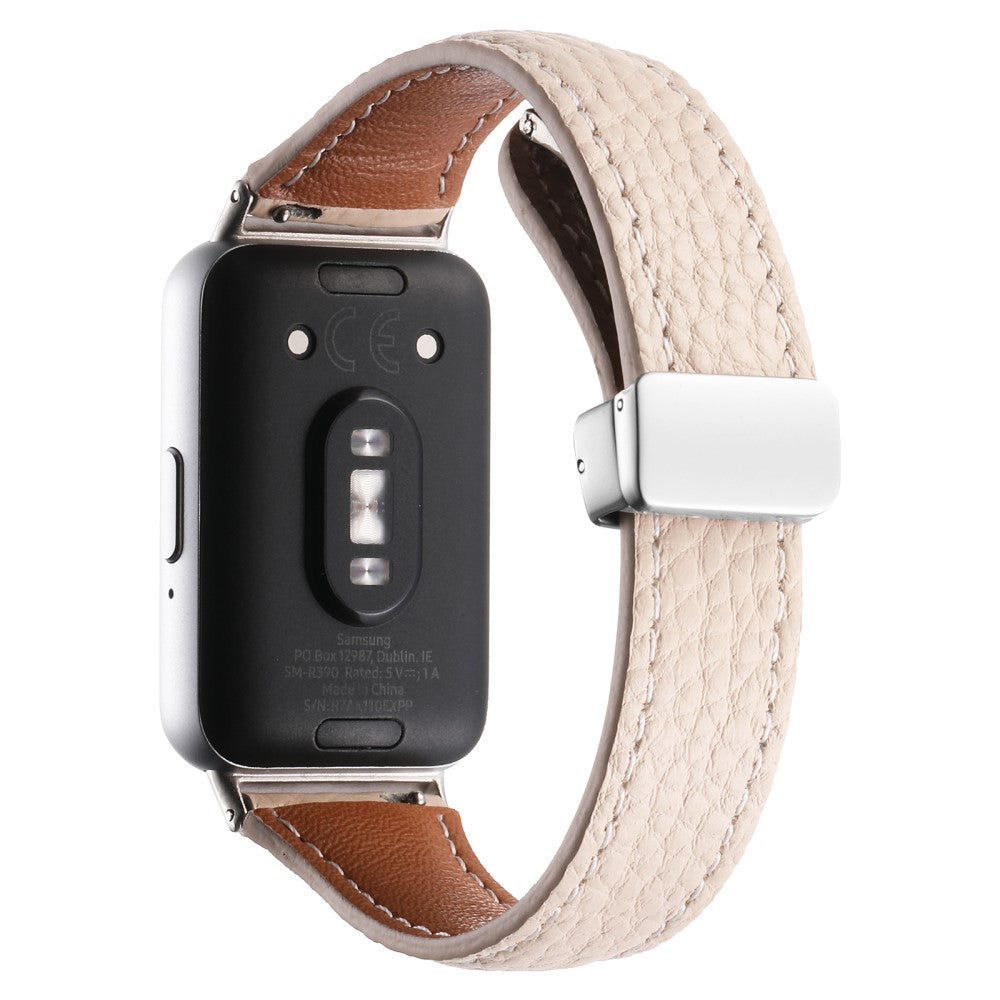 Super Pleasant Samsung Galaxy Fit 3 Genuine Leather Strap - White#serie_8