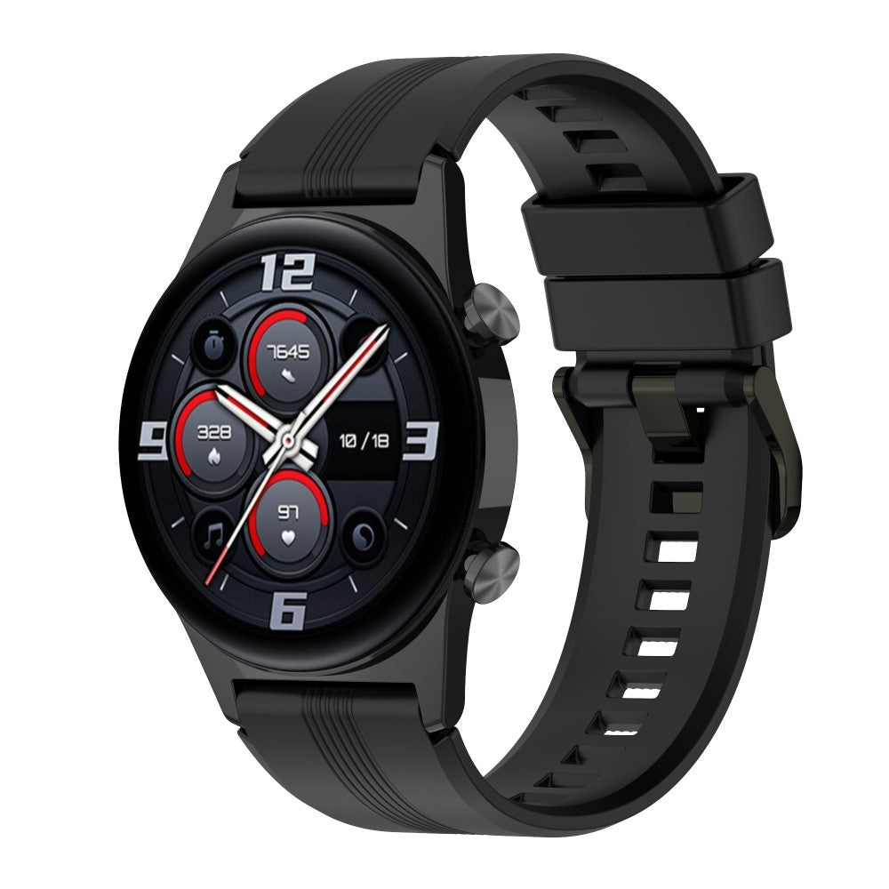 Superb Honor Watch GS 4 / Honor Watch Series Silicone Strap - Black#serie_1