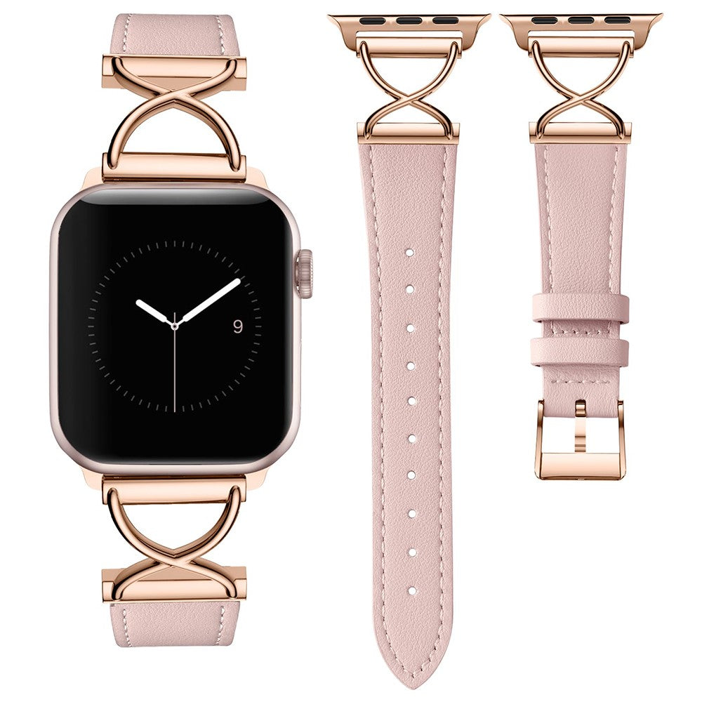 Super Neat Apple Smartwatch Genuine Leather Universel Strap - Pink#serie_4