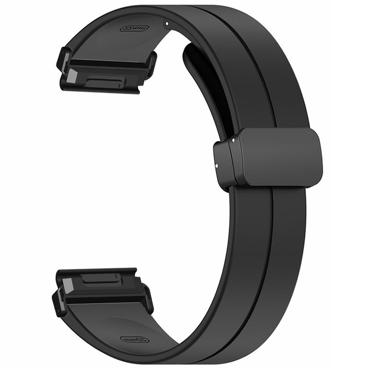 Garmin Fenix 7 / 6 / 5 22mm Wrist Strap Flexible Silicone Watch Band with Magnetic Buckle - Black#serie_5