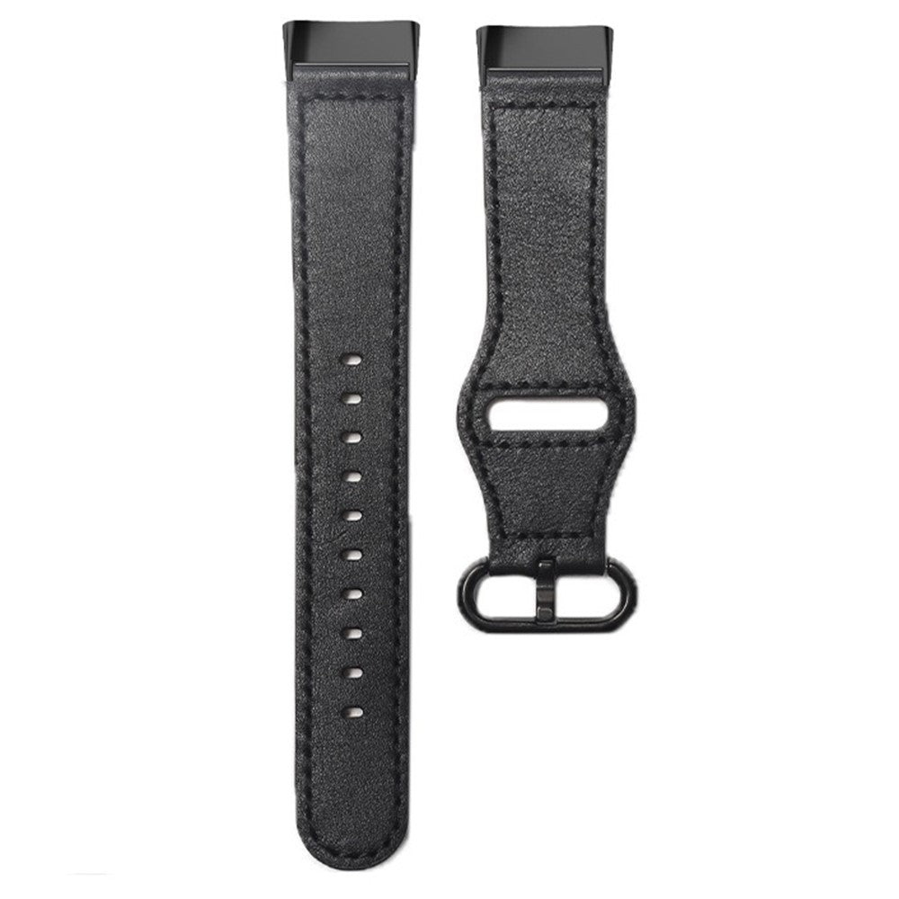 Wonderful Fitbit Smartwatch Genuine Leather Universel Strap - Black#serie_5