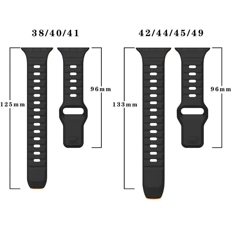 Tough Apple Smartwatch Silicone Universel Strap - Orange#serie_6