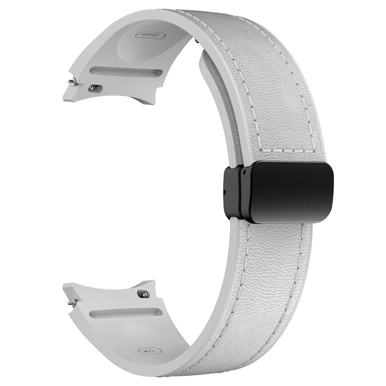 Very Durable Samsung Smartwatch Pu Leather Universel Strap - Silver#serie_5