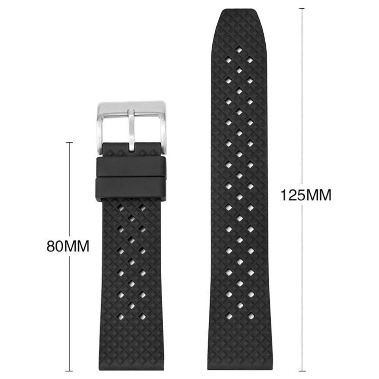 Huawei Watch GT 3 42mm / GT 3 Pro 43mm Watch Strap 20mm Fluorubber Wrist Band - Orange+Silver Buckle#serie_6