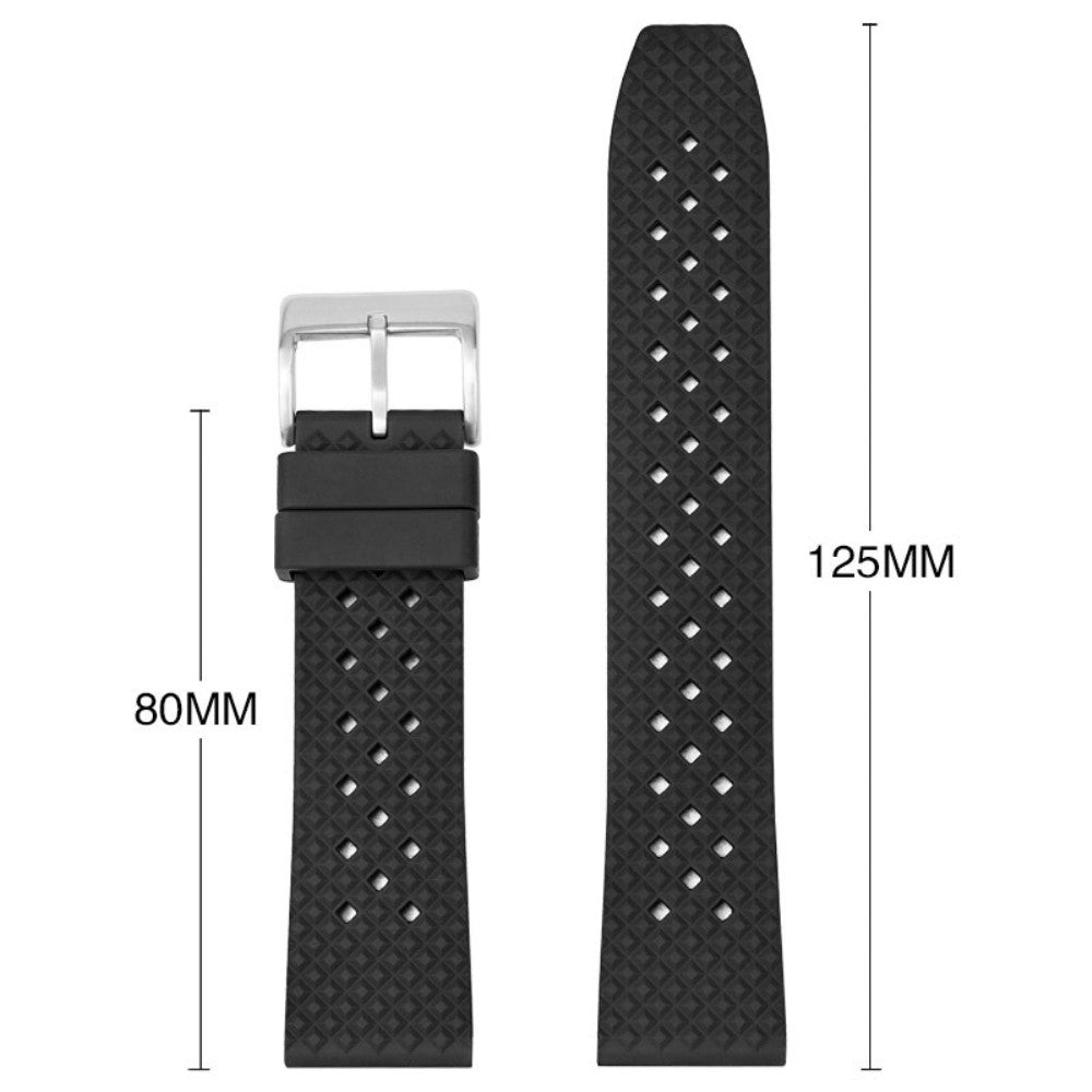 Huawei Watch GT 3 42mm / GT 3 Pro 43mm Watch Strap 20mm Fluorubber Wrist Band - Dark Green+Black Buckle#serie_10