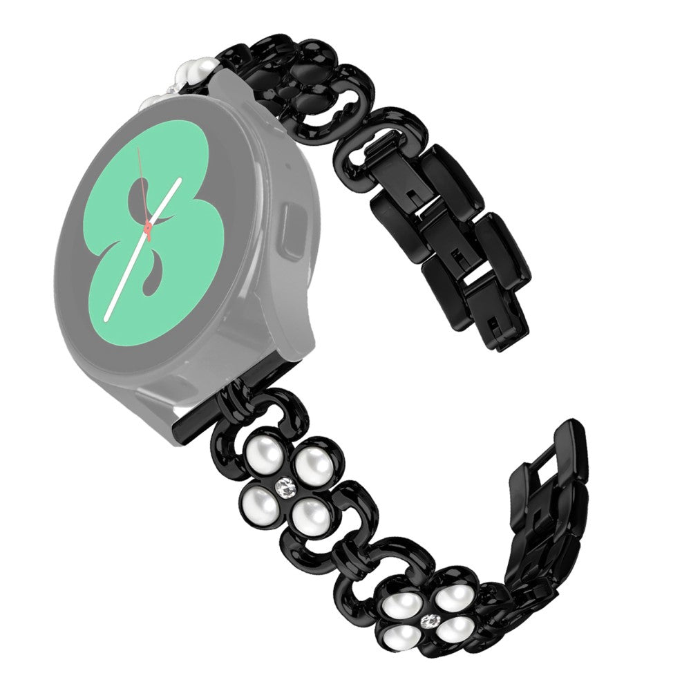 Misfit Vapor Stainless Steel Replacement Strap Pearl Four Leaf Clover Smartwatch band  - Black#serie_1