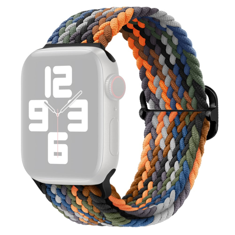 Apple Watch Series 9 8 7 41mm / 6 5 4 SE (2022) SE (2023) SE 40mm / 3 2 1 38mm Watch band Braided Nylon Strap - Camo Multi-color#serie_13