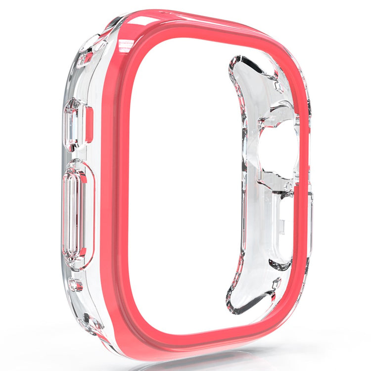 Apple Watch 7 / 8 / 9 41mm Hollow-Out Bump Resistant+Flexible Protection Cover Watch Frame Case - Rose#serie_7