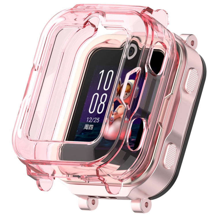 Huawei Children's Watch 4 Pro Watch Case Half-Cover Flexible Protective Cover - Transparent Pink#serie_2