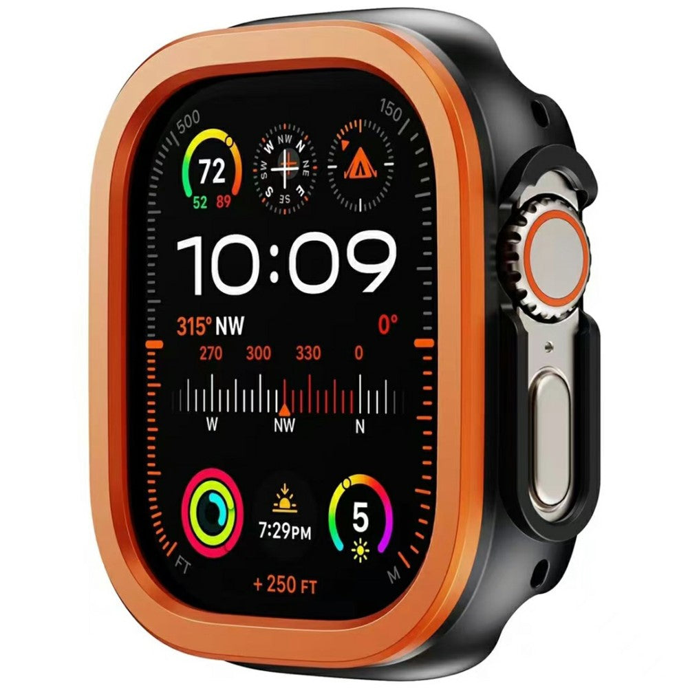 Apple Watch Series 10 46mm Hollow Out Flexible and Aluminum Alloy Watch Frame Protective Case - Orange#serie_1