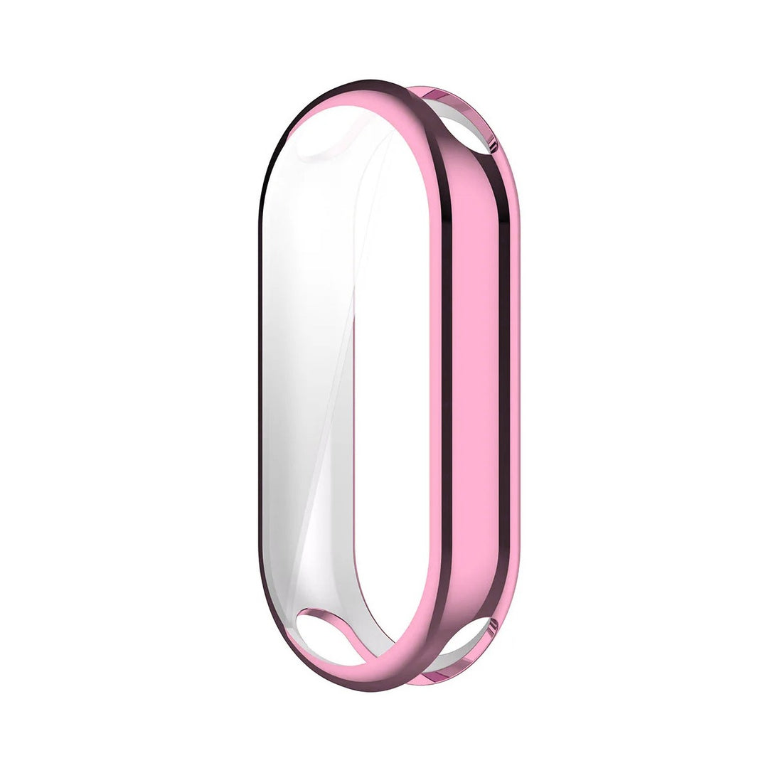 Xiaomi Mi Band 9 / NFC ENKAY Hat-Prince Flexible Watch Case Electroplating Watch Cover with Screen Protector - Pink#serie_1