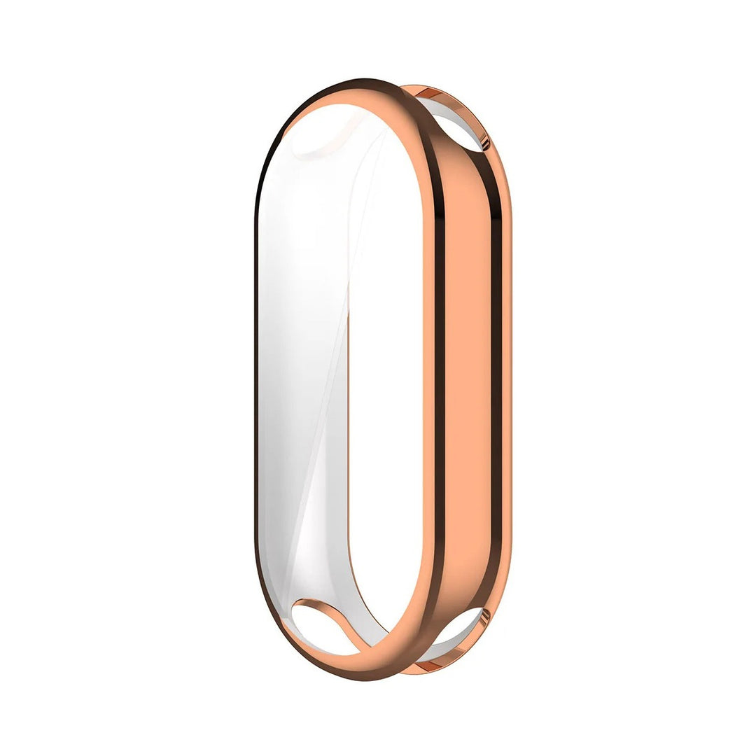 Xiaomi Mi Band 9 / NFC ENKAY Hat-Prince Flexible Watch Case Electroplating Watch Cover with Screen Protector - Rose Gold#serie_5