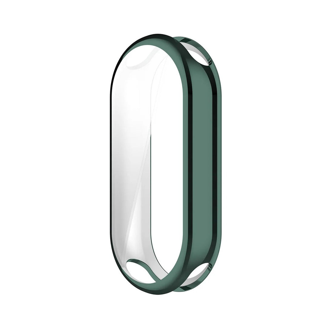 Xiaomi Mi Band 9 / NFC ENKAY Hat-Prince Flexible Watch Case Electroplating Watch Cover with Screen Protector - Dark Green#serie_8