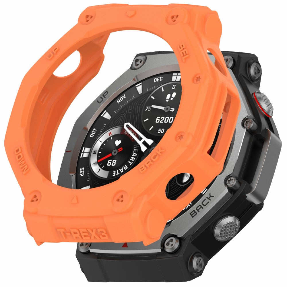 Huami Amazfit T-Rex 3 Flexible Watch Case Anti-Scratch Hollow Watch Frame Cover - Orange#serie_1