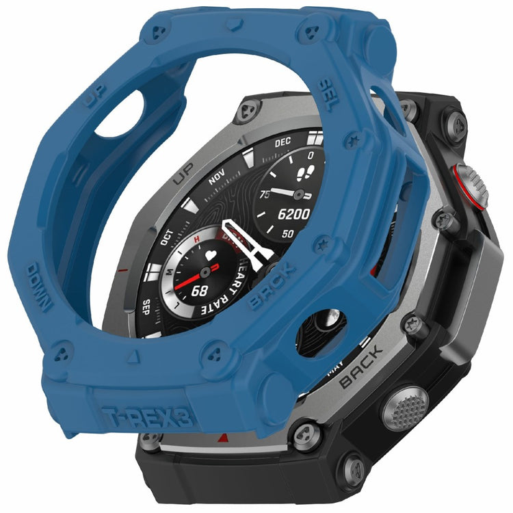 Huami Amazfit T-Rex 3 Flexible Watch Case Anti-Scratch Hollow Watch Frame Cover - Dark Blue#serie_5