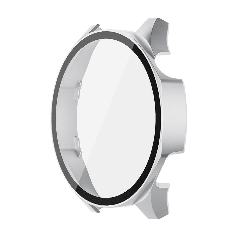 Huawei Watch GT 5 46mm ENKAY Hat-Prince 2-in-1 Rubberized Hard PC Frame with 9H Tempered Glass Screen Protector - Silver#serie_6