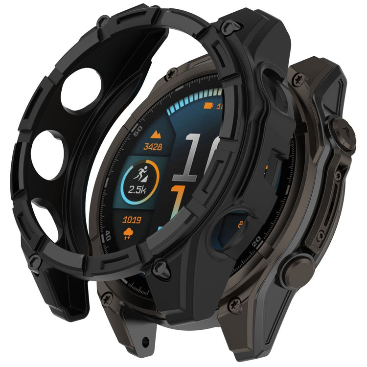 Garmin Fenix 8 Solar 51mm Watch Case Quick Release Soft TPU Watch Cover - Black#serie_1