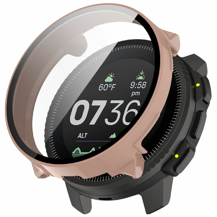 Suunto Vertical Watch Case Integrated Protective Bump Resistant Cover with Tempered Glass Screen Protector - Pink#serie_1