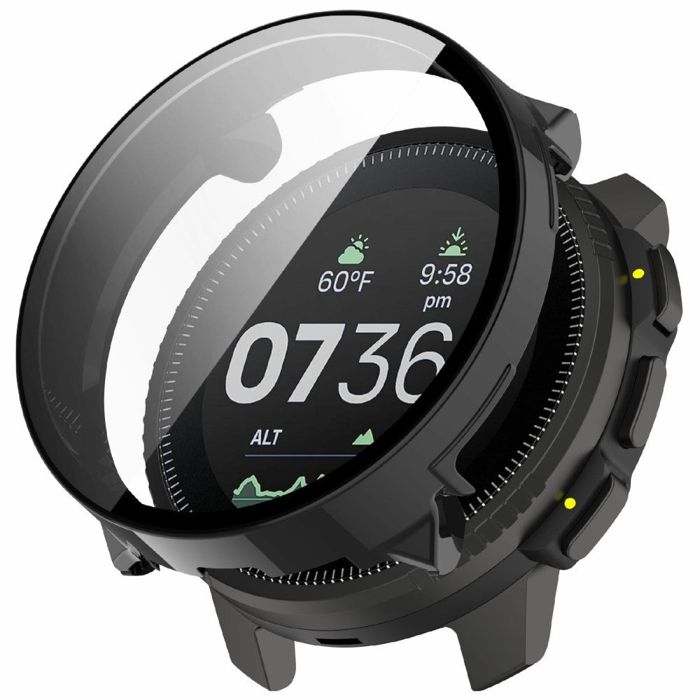 Suunto Vertical Watch Case Integrated Protective Bump Resistant Cover with Tempered Glass Screen Protector - Black#serie_2