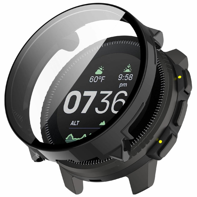 Suunto Vertical Watch Case Integrated Protective Bump Resistant Cover with Tempered Glass Screen Protector - Black#serie_2