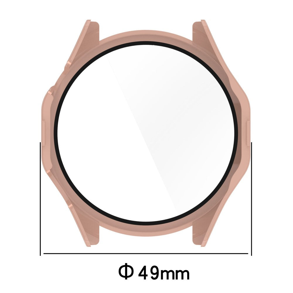 Huawei Watch GT 4 46mm Case Full Protective Hard Bump Resistant Cover with Tempered Glass Screen Protector - Ivory White#serie_6
