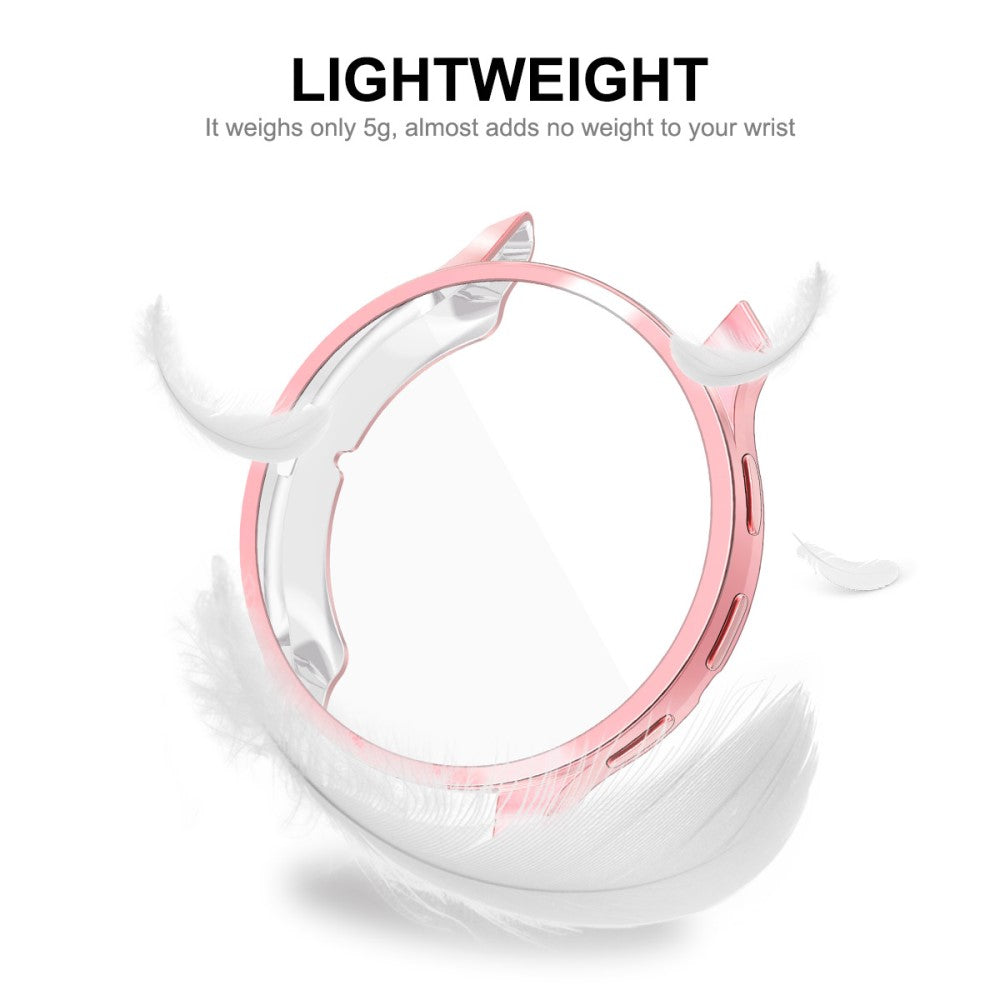 Super Godt Cover med Skærmbeskytter i Silikone passer til Garmin Venu 3 - Pink#serie_1