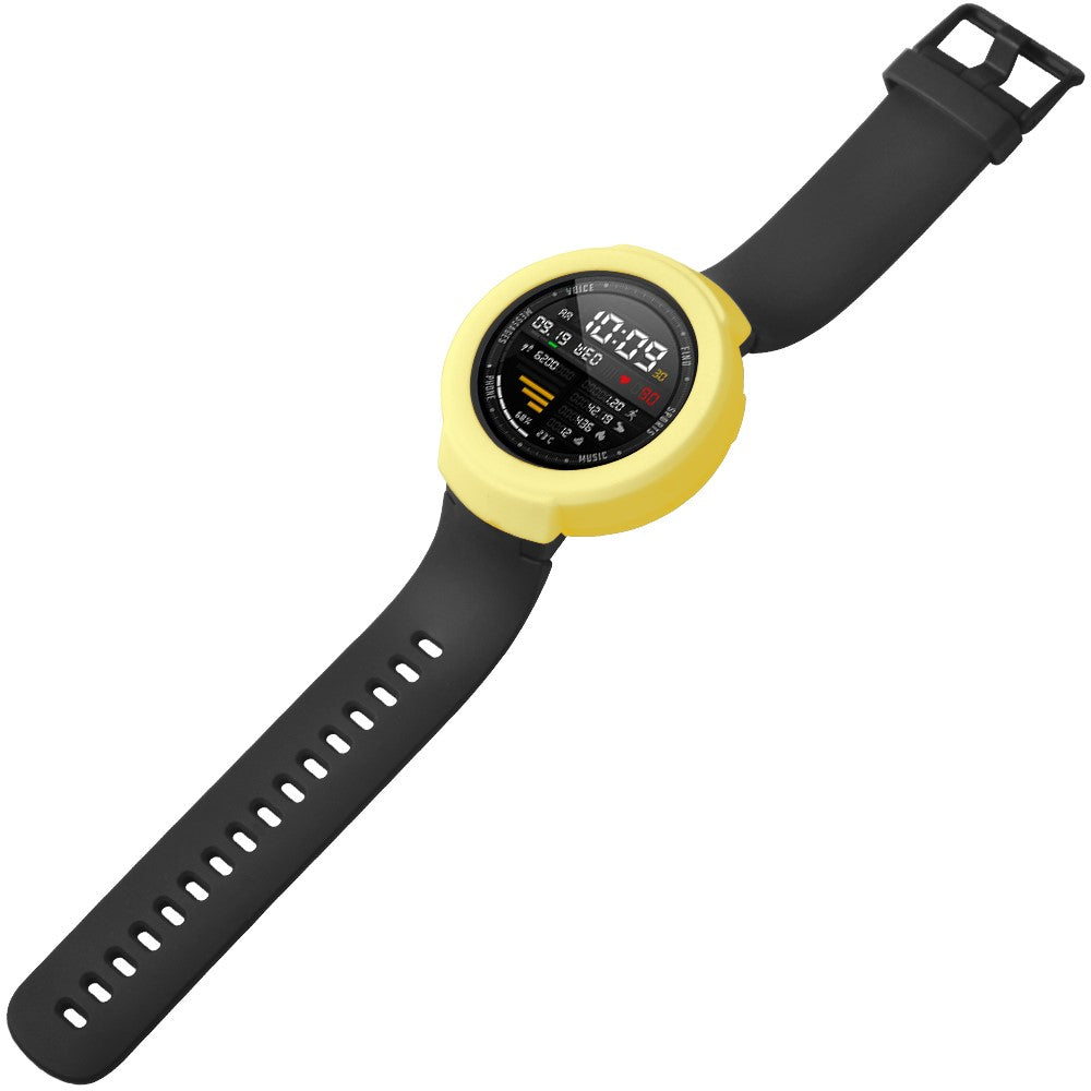 Beskyttende Silikone Universal Bumper passer til Amazfit Verge / Amazfit Verge Lite - Gul#serie_1