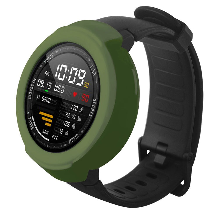 Beskyttende Silikone Universal Bumper passer til Amazfit Verge / Amazfit Verge Lite - Grøn#serie_7